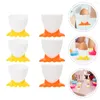 Dinnerware Sets 6 Pcs Eggs Cup Holder Kitchen Rack Adorable Stand Breakfast Cute Cartoon Storage Child