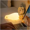 Inne wystrój domu Duck Nightlights LED Nocne lekkie kaczątko naładka lampa USB kreskówka sile dzieci dzieciak sypialnia obciążenie dhs8