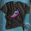 2024 Yeni Yaz Tasarımcısı T-Shirt Kısa kollu Unisex T-Shirt Sokak Kültürü Pamuk Kısa Kollu Sessiz Kuzu Promosyon Basılı Gömlek #398