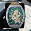 Montre suisse Franck Muller Montres Automatique Flying Claw Forest Tiger Fm Frank V45 Mécanique Mens avec incrustation de diamants sur le bracelet arrière