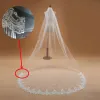 3M une couche dentelle bord blanc ivoire cathédrale voile De mariage longue mariée pas cher femmes accessoires Veu De Noiva