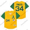 Erkek Boyut S-4XL Dikişli Gerileme Oakland Mark 25 McGwire 34 Beyzbol Forması