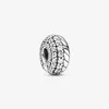 New Arrival Charms 925 Sterling Silver Pave Snake Chain Pattern Clip Charm Fit Original European Charm Bracelet Fashion Jewelry Ac208d