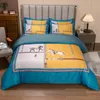 Wholesale Duvet Cover Washed Tencel Bed Four-Piece Set Summer New Bed Sheet Bare Sleeping Breathable Quilt Cover Pillowcase