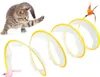 Folded Cat Tunnel S Type Cats Tunnel Spring Toy Mouse Tunnel with Balls and Crinkle Cat Outdoor Cat Toys for Kitten Cat Pets Toy 240226