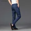 Ropa de calle de moda para hombres, pantalones delgados rectos de 7 colores, tendencia a cuadros negros 240308