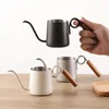 Kettle Coffee Pot Barista Accessories Hand Drip Kettle Gooseneck Stainless Coffee Maker Coffeeware Teaware Swan Neck Teapot Bar 240220