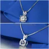 Ожерелья с подвесками ручной работы 2Ct Lab Diamond Real 925 Sterling Sier Party Wedding Подвески Колье-цепочка Ожерелье для женщин Fine Jewelr Dhqjx