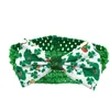 Vêtements pour chiens 30 / 50pcs ST Patrick's Day Bowties avec bande élastique motif de trèfle vert petit moyen grand collier produit de toilettage pour animaux de compagnie