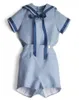 Bébé Boutique ensemble de vêtements garçon vêtements d'été costume espagnol infantile marine coton chemise pantalon enfant en bas âge garçon tenue de fête d'anniversaire 2102263251811