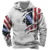 Vintage Mens Hoodie 3d American Flag Print Hoodies For Men Fashion Street Male Clothing Loose Oversized Long Sleeve Sweatshirts 240301