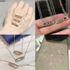 Designer Messikas Pendant Neckor for Women Rose Gold Silver Geometri Sliding Three Diamond Popular smycken Luxury Necklace Gift {Kategori} {Kategori}