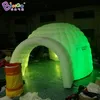 Groothandel 5.7x5.5x3.5mH opblaasbare verlichting koepeltent met tunnel beurstent inflatie iglo luifel voor feest evenement decoratie speelgoed sport