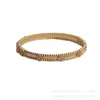 Bracelet de créateur Sweet VanCF Bracelet Jade Kaléidoscope Bracelet pour femmes Lucky Clover Full Diamond 18k Rose Gold Boucle Bracelet Mode 01KX