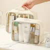 Cosmetic Bags Transparent PVC Women Bag Colorful Large Capacity Make Up Travel Portable Washbag Waterproof Lady Box