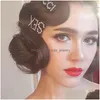 Hair Clips Barrettes Words Rhinestone Word Crystal Girl Hairpin Bling Diamond Letter Fashion Bangs Clip Woman Drop Delivery Jewelr Dhkpi