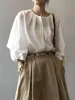 Shirts Women Blouse Female Shirt Summer Women Blouses Spring Maxi Blusas Casual Elegant Vintage Long Sleeve Cotton Oversize Loose White