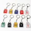 Keychains Fashion Jersey Form Keychain Acryl Sportschlüsselringe für Basketball -Fan Schmuck Schneider Souvenir Accessoires Geschenke Autoschlüsselhalter