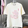 Pesado Feito Itália Bordado Dragão Homens Designer Tee Casual Algodão Camiseta Verão Street Wear Manga Curta Camiseta 24ss 0308