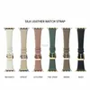 Bands Watch Luxury Slim Leather Strap For iWatch 8 7 6 5 4 3 SE Series Women Men Loop Belt Wristbands For Watch band Watchband Accessories 240308