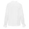 Damskie bluzki swobodne bluzka elegancka streetwear luźne dopasowane plisowane mankietami marszczyzny jesienne zimowe stałe kolory biznesowe
