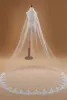 STOCK américain 3M une couche bord De dentelle blanc ivoire cathédrale voile De mariage longue mariée pas cher femmes accessoires Veu De Noiva CPA910