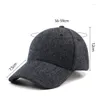 Ball Caps Wool Feel Baseball Cap Hip Hop Snapback Hats Soild Kolor dla kobiet unisex tatę kapelusz gruby ciepła zima