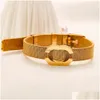 Bangle 18k Gold Plated Designer Armband smycken Högkvalitativ kärleksgåva för kvinnor 925 Sier Rostfritt stål som aldrig bleknar hjärta Brace Dhiqu
