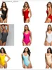 Maillots de bain pour femmes S - 6XL Sexy Rouge Plus Taille Grande Taille Maillots De Bain Femme One Piece Maillot De Bain Femmes Baigneur Maillot De Bain Nager Dos Nu Monokini V128R L240308