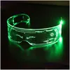 LED RAVE TOY LED GLASSESEL WIRE NEON PARTY LUMINOUS LIGHT RAVE COSTUME DECOR DJ HALLOWEEN DECORATION DOPR DERVERCEL TOYS GIFTS LED DHDGV