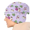 Berets Guinea Pig Pattern Beanies Knit Hat Piggy Beet Carrot Kawaii Raddish Purple Lilac