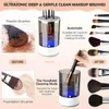 Electric Automatic Cosmetics Brush Cleaner for All Size Set USB Charging Cleaning Makeup Brushes 240308