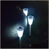 Lâmpadas de gramado Brelong Solar À Prova D 'Água Luz Ao Ar Livre Enterrado Led Paisagem Decoração Branco Adicionar Colorf Adequado para Pátio Jardim Dhxq0