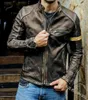 2024 Autumn Winter Mens Leather Jacket Fashion Mens Teenager Stand Collar Punk Mens Motorcycle Leather Jacket Male S-5XL 240227