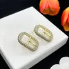 Kolczyki dla kobiet projektant b Diamond Studs kolczyki kolczyki kolczyki Modna retro kolce luksusowa złota biżuteria