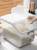 Słoiki z jedzeniem kanistry duża pojemność pudełko ryżu Dozownik ryżowy mąka mąka płatki kubełko kuchenne pojemniki na żywność zbiornik do przechowywania kuchenny pudełko do przechowywania L240308