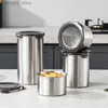 Food Jars Canisters Stainless Steel Food Sealed Cans Large-capacity Grain Storage Tank Coffee Preservation Bottle with Buckle Kitchen Storage Tool L240308