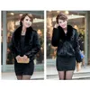 Korean Version Jacket Short Style Haining New Mink Faux Fox Fur Collar 845637