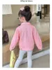 Jackets 2024 Girls Kids Denim Coats Pink Purple Cotton Tops Spring Autumn Casual Overcoats Children Clothes