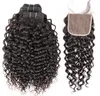Волосы Kisshair Water Wave, 3 пучка с 44 кружевными застежками, натуральный цвет, девственные бразильские человеческие волосы, 1026 дюймов, Remy Curly4894091