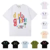 Gallary Dept Shirt New High Street Fashion Brand Retro Colorful Print Loose Couple Short Sleeve Gallerydept T-shirt for Mens Womenshalf Sleeves Tshirts Fsu