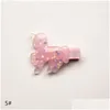 Accessoires pour cheveux 24 pièces/lot pinces à cheveux pour bébé jolies épingles à cheveux forme de cheval mignon Haiepins barrettes pour enfants en plastique avec paillettes étoiles paillettes Dhk8F