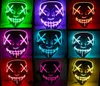 Masque d'Halloween LED Light Up Masques drôles L'année électorale de purge Grand festival Costume de cosplay plis Masques de fête Glow In Dark2829386