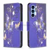 Patterns Cases For Samsung S21 FE A22 A42 A01 A21 A12 A21S S23 Ultra Plus 4G 5G Wallet Leather Flower Case 240304