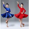 Stage Wear 5 couleurs Journée des enfants Robe de danse latine Robes pour enfants Papa Ramba Samba Jive Robes Costume Ballrom Danse