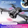 DRONS DRONE Z908 PRO MAX Hinder Undvikande Brushless Motor 4K Dual Lens ESC Professional WiFi FPV 4 Axis Folding RC Quadcopter Toy Q240308