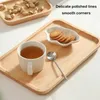 Plates Wooden Tray Rectangular Lightweight Tea Cup Storage Trays Dinner Plate Bamboo Dessert Serving Tableware For Home