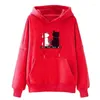 Kvinnors hoodies trycker kawaii överdimensionerad hoodie långärmad tröjor sudaderas con capucha moletom feminino sweetshirts #