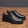 Zapatos casuales de cuero genuino de alta calidad 2024 para hombre, estilo británico, Oxfords, zapatillas sin cordones, botines para hombre, calzado para hombre