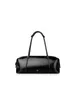 Kvinnor vintage Boston handväska pu lädermotor tyle kudde axelväska stor kapacitet enkla svarta fyrkantiga väskor för flicka 240226